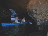 Kayaking in sea caves. Rapid Bay